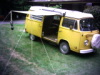 Distance view of van and awning