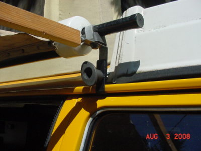 Shot of the custom made gutter clamp